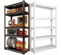 Heavy-Duty 5-Tier Metal Garage Shelf - 182.9 x 88.9 x 40.6 cm Easy Assembly Storage Rack for Warehouse Basement Garage Sturdy Steel Construction for Maximum Load Capacity