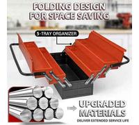 Heavy Duty 5 Tray Metal Toolbox 25 Storage Box