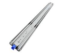 Heavy Duty 500 lb Ball Bearing Drawer Slides, Full Extension Locking Rails for Tool Chest, Workbench & Cabinet, 72" & 80" - 1 Pair, Smooth Glide, Durable Design