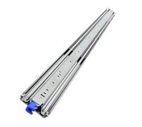 Heavy Duty 500 lb Ball Bearing Drawer Slides - Full Extension Locking Side Mount Rails for Tool Chest, Workbench, Truck, Cabinet - 72 Inch (1 Pair) - Ultimate Storage Solution
