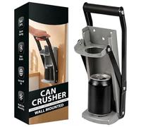 Heavy-Duty 500ml Can Crusher & Bottle Opener | Wall-Mounted Recycling Tool for Aluminium Cans, Soft Drinks & Plastic Bottles | Space-Saving, High-Leverage Design with Cushioned Grip
