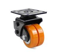 Heavy Duty 50mm Swivel Castor Wheels Twin Wheel Shock Absorbing Silent Casters for 200kg Load Capacity Durable Smooth Rolling Caster for Furniture & Equipment