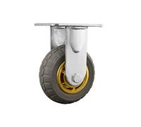 Heavy Duty 5in Swivel Rubber Caster Wheels Silent Double Bearing Industrial Tires High Load Replacement for Workbench Trolley & Machinery1pc