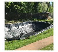 Heavy Duty 5m x 5m Pond Liner - 0.35mm Thick Tear-Resistant Black Plastic Durable Waterproof Liner for Garden Ponds Water Features Fish Tanks & Biogas Systems