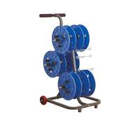 Heavy Duty 6 Rods Wire/Cable Dispenser,Multi-Spool Wire Rack Cable Caddy with Wheel,for Electricians Workshop Warehouse(Blue)