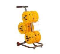 Heavy Duty 6 Rods Wire/Cable Dispenser,Multi-Spool Wire Rack Cable Caddy with Wheel,for Electricians Workshop Warehouse(Yellow)