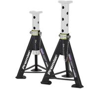 Heavy Duty 6 Tonne Adjustable Axle Stands - 369mm To 571mm Height - Strong Steel Support