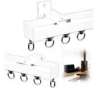Heavy Duty 600cm Aluminum Curtain Rail System Ceiling & Wall Mount Ideal for Room Divider Living Room Shower Smooth White Curtain Rod Operation