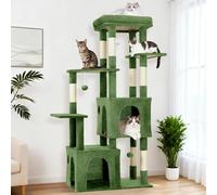 Heavy-Duty 61" Multi-Level Cat Tree Tower for Large Indoor Cats & Maine Coons - Extra-Large Perch, 2 Spacious Condos, Sturdy Sisal Scratching Posts, Play Toys, Stable Modern Activity Center