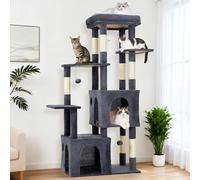 Heavy-Duty 61" Multi-Level Cat Tree Tower for Large Indoor Cats & Maine Coons - Extra-Large Perch, 2 Spacious Condos, Sturdy Sisal Scratching Posts, Play Toys, Stable Modern Activity Center