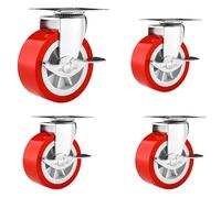 Heavy-Duty 7.6cm Silent Industrial Polypropylene Casters - Set of 4 for Furniture & Workbench Carts - Durable, Smooth Rolling, Perfect for Home & Garage Use