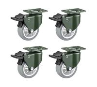 Heavy Duty 7.6cm Swivel Casters for Industrial Carts Locking Steel Plate Design Wheels for Fur Feet Perfect for Robust Trolleys and Equipment