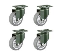 Heavy-Duty 7.6cm Swivel Casters for Industrial Carts Locking Steel Plate DesignWheels for Furniture Legs & Robust Trolleys Maximum Stability & Mobility