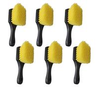 Heavy-Duty 7 Inch Scrub Brushes, Stiff Bristle Cleaning Brushes for Bathroom, Shower, Kitchen, Tile, Carpet & Floor, Non-Slip Handle Scrubber (8.5" Short Handle Gong Brushes)