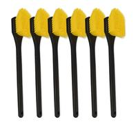 Heavy-Duty 7 Inch Scrub Brushes, Stiff Bristle Cleaning Brushes for Bathroom, Shower, Kitchen, Tile, Carpet & Floor, Non-Slip Handle Scrubber (20" Long Handle Gong Brushes)