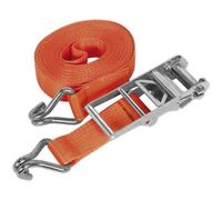 Heavy-Duty 75mm X 8M Ratchet Tie Down Straps Set - 10000Kg Capacity With Steel J Hook
