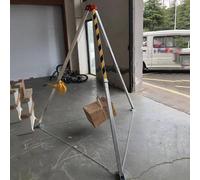 Heavy Duty 7ft Sewer Rescue Tripod with Self-Lock & Winch - Confined Space Rescue System for Pulp Tanks & Underground Pipes - 1800lbs Capacity Fall Protection Equipment