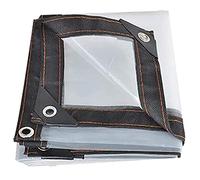 Heavy Duty 7x7ft Waterproof Clear Vinyl Tarpaulin with Grommets Ideal for Patios Canopies and More