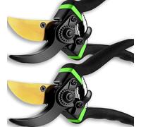 Heavy Duty 8.5 Bypass Pruning Shears - Professional Garden Clippers, Flower & Plant Scissors, Pack of 2 - Essential Tools for Gardening & Landscaping