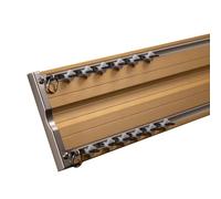 Heavy Duty 8.8FT Double Row Ceiling Curtain Track Silent System with Pulley & Screws Smooth Sliding Gold Curtain Rails for Home Office and Window Treatment