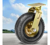 Heavy Duty 8-Inch Swivel Caster Wheels - Durable Quiet & Sturdy Plate Casters for Smooth Mobility - Low Gravity Center Directional Wheels for Heavy Loads