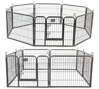 Heavy Duty 8-Panel Pet Playpen with Door Small