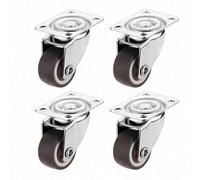 Heavy Duty 8PCS Small Wheels Plate Casters Rollers - Durable Trolley Casters for Furniture & Kitchen Appliances Smooth Rolling Easy Installation