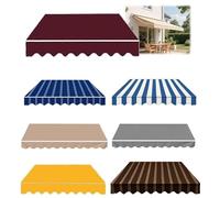 Heavy Duty 8x6.5ft Waterproof UVResistant Patio Fabric Replacement Cover for Deck Yard & BalconyDurable Outdoor Canopy Strips Only