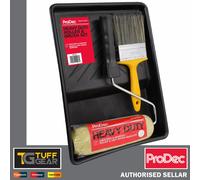 Heavy Duty 9"x1.75" Masonry Roller Set Kit + Flat Brush Brick Wall Stone Paint