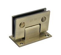 Heavy Duty 90 Degree Glass Door Cupboard Showcase Cabinet Clamp Glass Shower Doors Hinge Replacement Parts Wall-to-Glass (Oil Rubbed Bronze)