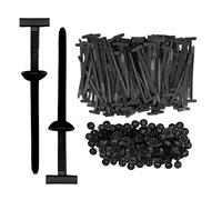 Heavy Duty 90mm Releasable Fastening Straps Clamps Reinforced Construction Withstands Extreme Temperatures and Stress No Tools Required Wire Organizers