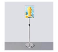 Heavy Duty A2 A3 A4 Floor Standing Sign Holder Display Stand with Durable Base for Outdoor & Indoor Use Silver Menu & Poster Sign Stand