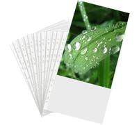 Heavy Duty A4 Punched Pockets, TRANBO Glass Clear Strong Plastic Wallets Sleeves, 80 Micron 11 Holes Poly Sheet Protectors Document Folder for A4 Paper, Binder, Lever Arch File-Pack of 200
