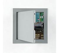 Heavy-Duty Access Panel with Galvanized Door, Surface-Mounted Wall Access Panel Cover, Exterior Access Hole Cover Box for Gas Line Heating(Gray,350x350mm(14x14in))