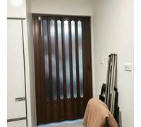 Heavy Duty Accordion Doors, Extra Wide Interior Blackout Sliding Door with Plastic Panel, Smoothly Operating Kitchen Pleated Door for Home or Office Use