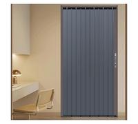 Heavy Duty Accordion Folding Door 198cm Tall with Lock & Key Durable Concertina Design Grey White Finish Perfect for Home & Office Spaces SpaceSaving Solution