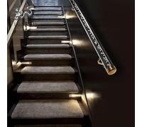 Heavy Duty Acrylic Wall Mounted Staircase Railing, Courtyard/Entrance/Hallway - 2 ft to 20 ft Long