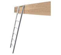 Heavy Duty Adjustable Bunk Bed Ladder61" Interior Floor Standing Ladder with Hooks for Easy Access to Trailer & Camper Top BunkSilver Design Safe & Durable