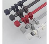 Heavy Duty Adjustable Curtain Rod Set 100-300 cm Aluminium Alloy 1-Track Curtain Rail White 2.4 m - Perfect for Home & Office Window Treatments