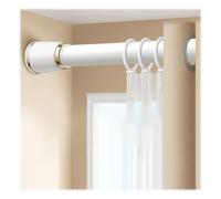 Heavy Duty Adjustable Curtain Rods for Room Divider No Drilling Window Curtain Poles White Drapery Rods for Wardrobe & Bathroom (240 310cm)