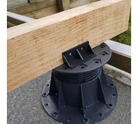 Heavy Duty Adjustable Decking Pedestal 28-225mm for Composite and Timber Joists Supports 1700kg,Pack of 10 (52mm to 82mm height)
