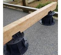 Heavy Duty Adjustable Decking Pedestal 28-225mm for Composite and Timber Joists Supports 2000kg, Pack of 10 (133mm to 224mm height)