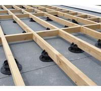 Heavy Duty Adjustable Decking Pedestal Riser 28-225mm for Timber 50mm & 40mm Joists Supports 1600kg Pack of 10pcs (83mm to 134mm)