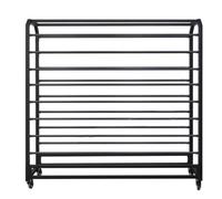 Heavy Duty Adjustable Fabric Display Rack for Vinyl Spool, Car Wrap Film, Tablecloths - 130cm Wide, 16 Rods, with Lockable Wheels for Easy Mobility