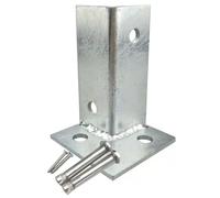 Heavy Duty Adjustable Fence Post Holder Stainless Steel Support Base for Outdoor Deck Railing Durable Pillar Stand Ideal for Pavilions & Gardens (1 Piece)