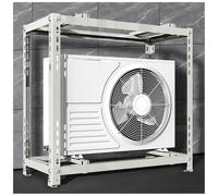 Heavy-Duty Adjustable Floor Air Conditer Bracket, Galvanized Steel Condenser Stand with Shock Absers for Mini Splits & Heat Pumps, AC Support Pad