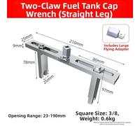 Heavy Duty Adjustable Fuel Tank Lid Wrench with Multi Jaw Grip for Safe and Efficient Fuel Pump Lid Removal and Installation Tasks (Four-grasp Funding)