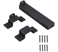 Heavy Duty Adjustable Latch for Sliding Doors with Two Piece Mounting Plate and Padlock Ready Design for Farm and Industrial Use