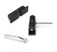 Heavy Duty Adjustable Metal Door Closer - Spring Loaded Surface Mounted Automatic Gate Closer for Home Use (Black)