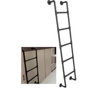Heavy Duty Adjustable Metal Egress Ladder for Basement Window Well - Universal Fire Escape Ladder for Loft & Bunk Beds - Space Saving 4ft to 8ft Stretchable Design